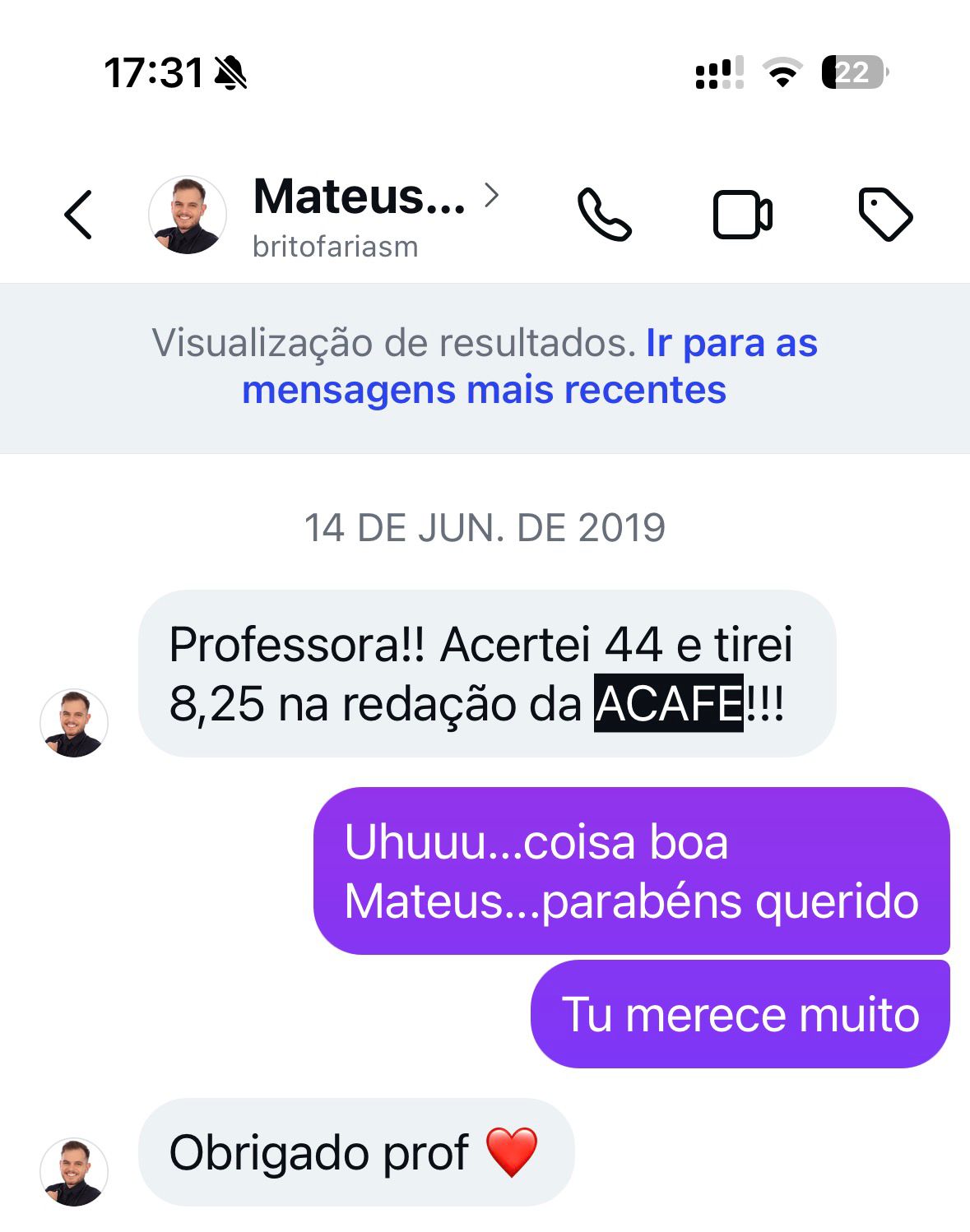 Depoimento Mateus